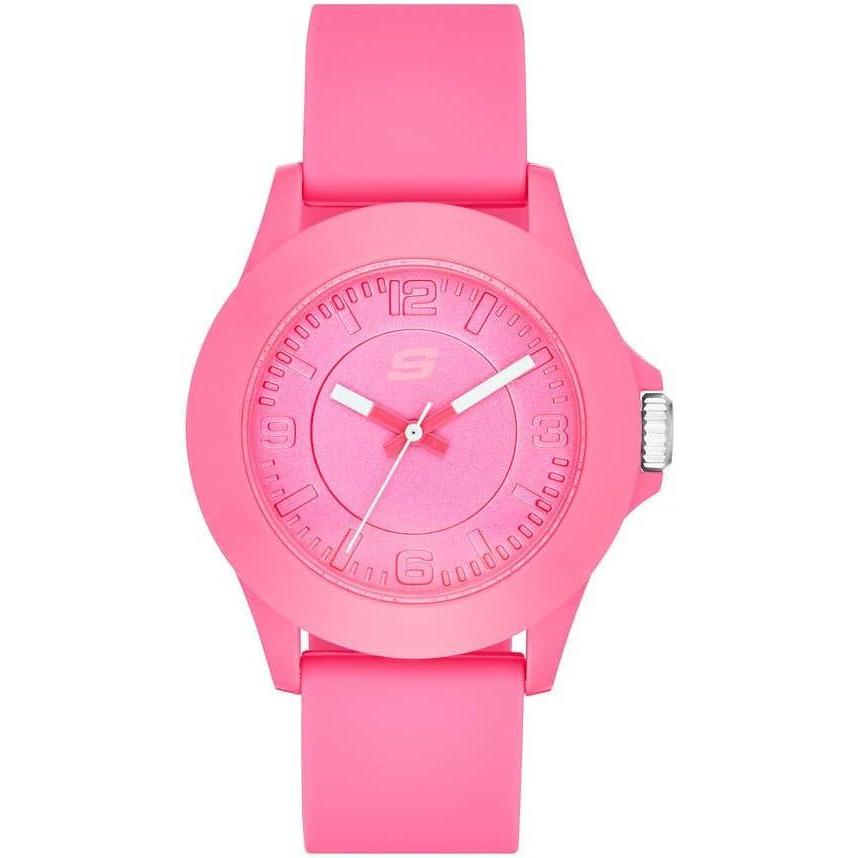 imageSkechers Womens Rosencrans Midsize Quartz ThreeHand Watch Color Bright Pink Model SR6022
