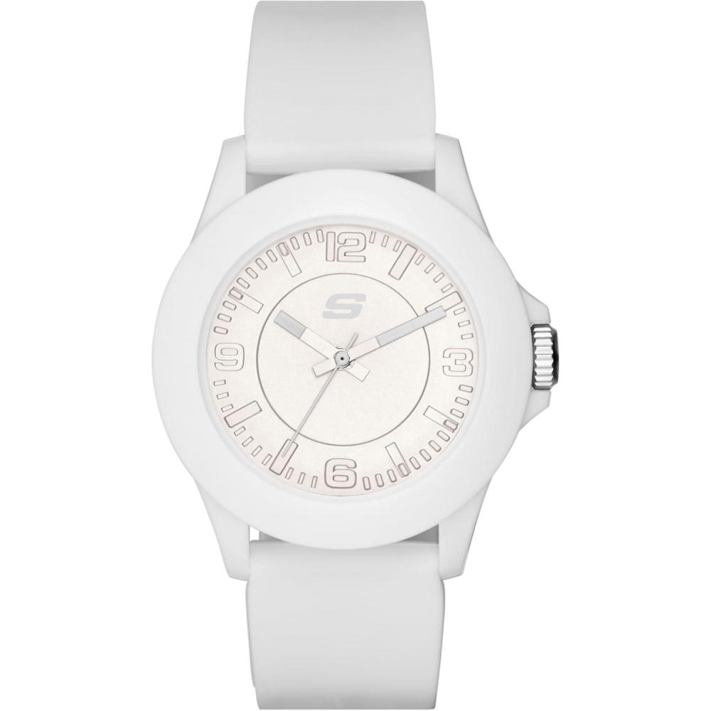 imageSkechers Womens Rosencrans Midsize Quartz ThreeHand Watch Color White Model SR6023