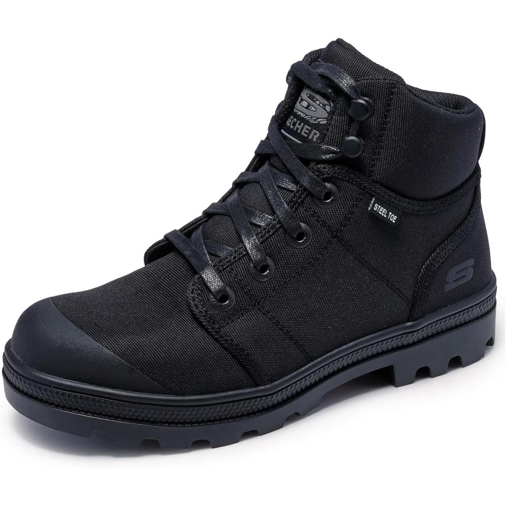 imageSkechers Womens Rotund Darragh Work LaceUp Boot Safety ToeBlack