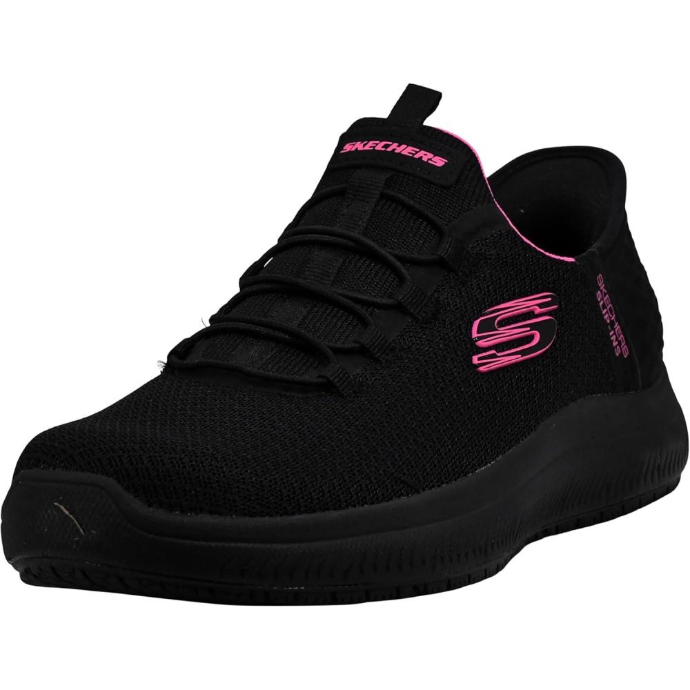 imageSkechers Womens SlipIns Summits Enslee Slip Resistant SneakersBlackHot Pink