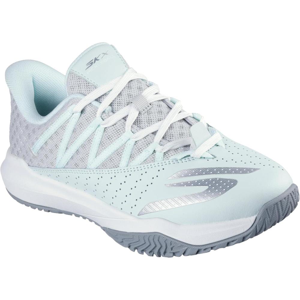 imageSkechers Womens Viper Court Rally Pickleball SneakerLight BlueGray
