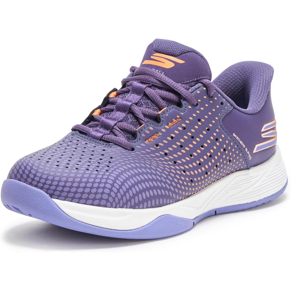 imageSkechers Womens Viper Court Reload Hands Free SlipIns SneakerPurpleCoral