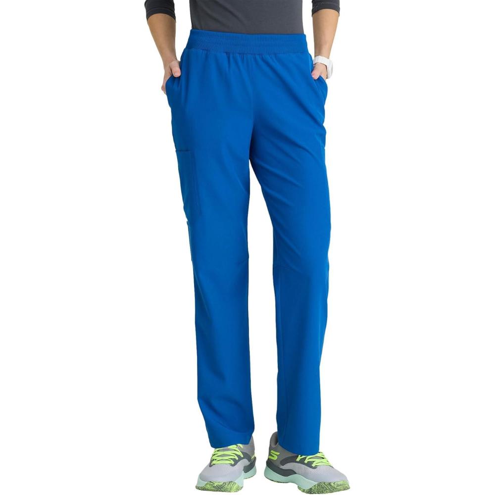 imageSkechers by BARCO Vitality Aura Classic Fit Straight Leg Scrub Pant for Women MidRise 5Pocket Bottom with 4way StretchNew Royal