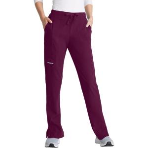 BARCO Skechers Vitality Charge Scrub Pant for Women – Mid-Rise Medical Pant, 4-Way Stretch Women’s Scrub Pant(Wine)