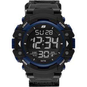 Skechers Digital Sports Watch for Men(Keats Black/Blue)