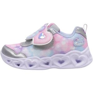 Skechers Girls Heart Lights – Lovin Reflecti(Silver/Multi)