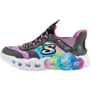 Skechers Girls Infinite Heart Lights-Eternal Shimmer(Black/Multi)