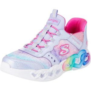 Skechers Girls Infinite Heart Lights-Eternal Shimmer(Lavender/Multi)