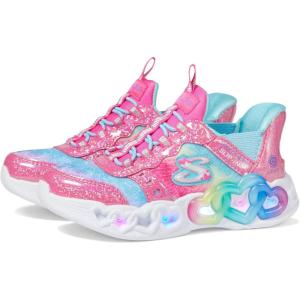 Skechers Girls Infinite Heart Lights-Eternal Shimmer(Pink/Multi)