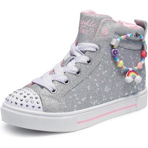 Skechers Girls Twinkle Sparks – Charm Bestie(Silver)