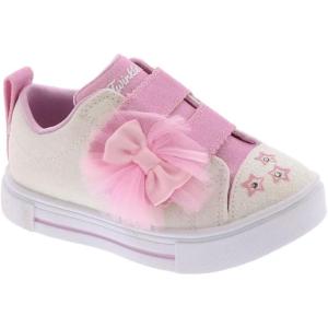 Skechers Girls Twinkle Sparks-Glitter GemsSneaker(White/Pink)