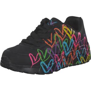 Skechers Girls’ Uno Lite spread the Love(Black/Multi)