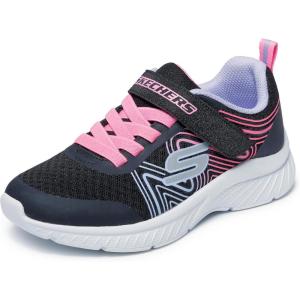 Skechers Kids’ Microspec Plus-Swirl Sweet Sneakers(Black/Multi)