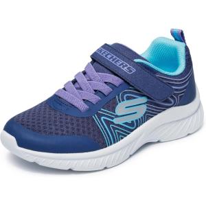 Skechers Kids’ Microspec Plus-Swirl Sweet Sneakers(Navy/Multi)