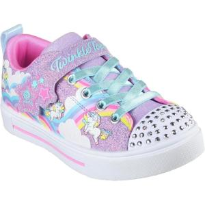 Skechers Kids’ Twinkle Sparks-Jumpin’ Clouds Sneaker(Lavender/Multi)