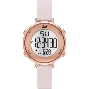 Skechers Magnolia Digital Silicone Watch for Women(Blush  Rose)