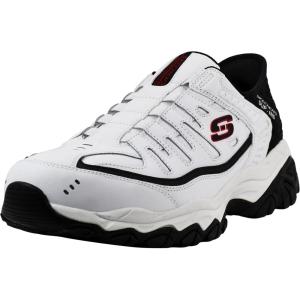 Skechers Mens Afterburn M. Fit Grill Captain(White/Black/Red)