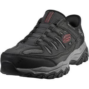 Skechers Men’s Afterburn M. Fit Ridgeburn Hands Free Slip-in Loafers(Black/Charcoal)