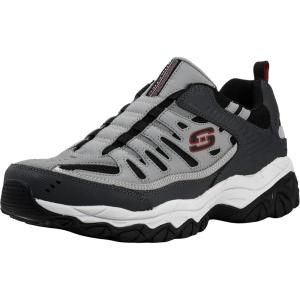 Skechers Mens Afterburn M. Fit WontedLoafer(Charcoal/Red)