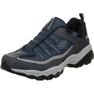 Skechers Mens Afterburn M. Fit WontedLoafer(Navy/Gray)