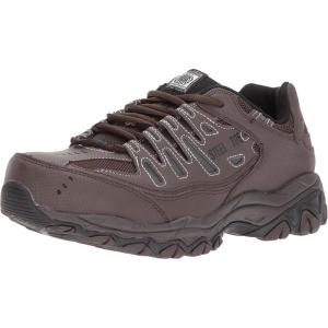 Skechers Mens Cankton Steel Toe Construction Shoe – Electrical Hazard Rated, Memory Foam(Brown)