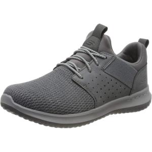 Skechers Men’s Classic Fit-Delson-Camden Sneaker(Gray Mesh W Synthetic)