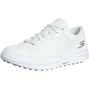 Skechers Mens Drive 6 Arch Fit Leather Relaxed Fit Spikeless Golf Shoe(White)