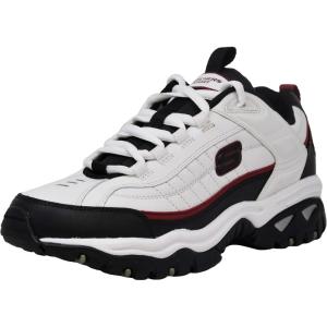 Skechers Men’s Energy Afterburn Sneakers(White/Black/Red)