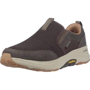 Skechers Mens Go Walk Outdoor – Athletic Slip-on Trail Hiking Shoes with Air Cooled Memory Foam(Brown)