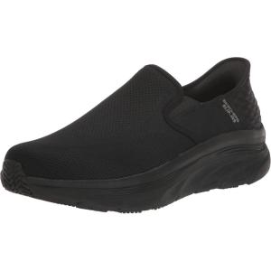 Skechers Men’s Hands Free Slip-ins D’lux Walker Sr Joden Walking Shoes(Black)