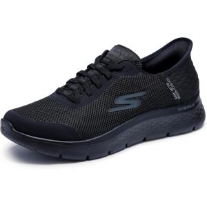 Skechers Mens Hands Free Slip-ins Go Walk Flex-Hands Up SneakerSneaker(Black/Black)