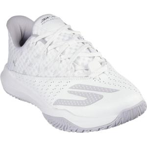 Skechers Men’s Hands-Free Slip-ins: Viper Court Rally Trainers(White Leather Mesh Trim)