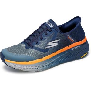 Skechers Mens Max Cushioning Premier 2.0 Ascendant II Hands Free Slip-ins(Navy/Orange)