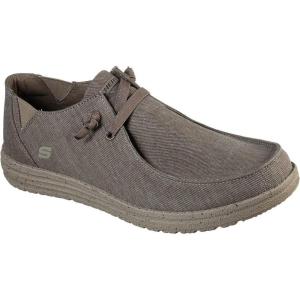 Skechers Mens Melson-Raymon Canvas Slip on(Brown)