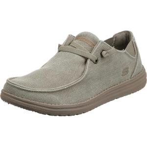 Skechers Mens Melson-Raymon Canvas Slip on(Taupe)