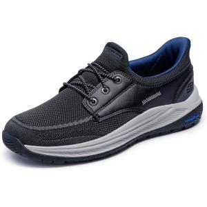 Skechers Men’s Meroe-Alden Fashion Sneakers(Black)