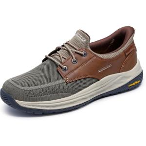 Skechers Men’s Meroe-Alden Fashion Sneakers(Taupe/Brown)