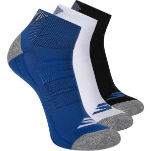Skechers Men’s Performance Golf Quarter Crew Socks (3-Pack)(Cobalt Blue/White/Black)