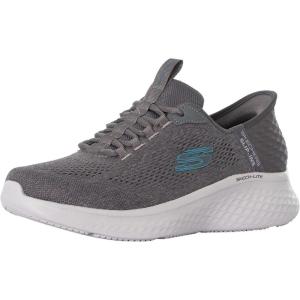 Skechers Mens Skech-lite Pro Primebase Hands Free Slip-in(Charcoal/Blue)