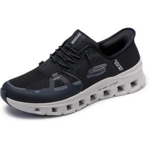 Skechers Mens Slip-Resistant Glide-Step Pro Slip-ins Work Sneakers(Black/Grey)