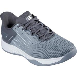 Skechers Men’s Viper Court Reload(Grey Synthetic Charcoal Textile Trim)