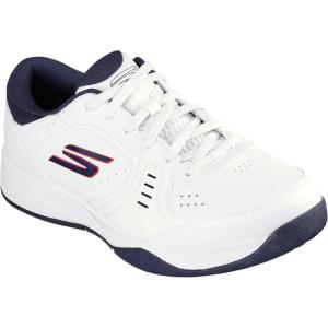 Skechers Mens Viper Court Smash Pickleball(White/Navy/Red)