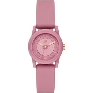 Skechers Rosencrans Mini Metal or Silicone Analog Watch for Women(Rose Pink)