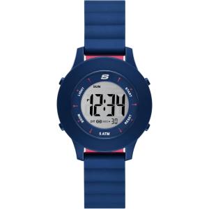Skechers Rosencrans Silicone Digital Watch for Women(Blue Slip-ins)