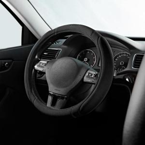 Skechers Steering Wheel Cover,Memory Foam Car Steering Wheel Cover,14.5-15inch Anti-Slip Safety Comfortable Desgin, Universal Accessory for Diverse Cars, Truck,SUV (Black & Red)(Black)