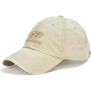 Skechers Unisex-Adult Washed Triple S Hat(Natural)