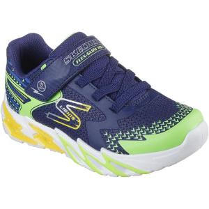 Skechers Unisex-Child Flex-Glow Bolt(Navy/Multi)