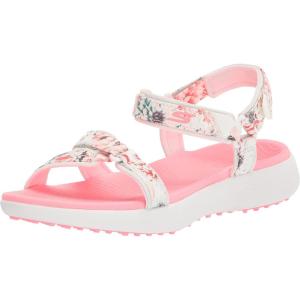Skechers Women’s 600 Spikeless Golf Sandals Shoe(White/Multi Tropics)