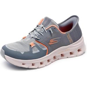 Skechers Womens Glide Step Pro Edrura Hands Free Slip Ins(Gray/Orange)
