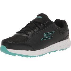 Skechers Women’s Go Max Arch Fit Spikeless Golf Shoe Sneaker(Black/Turquoise)